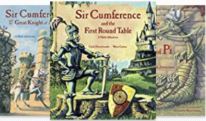 Cover images of three books in the Sir Cumference Book Series by Cindy Neuschwander