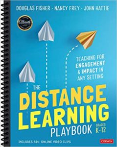 Cover image of The Distance Learning Playbook by John Hattie, Nancy Frey and Douglas Fisher