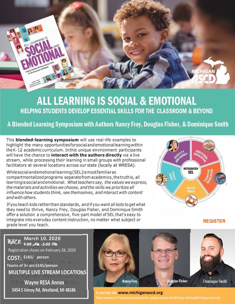 Conference flyer for the MiASCD All Learning is Social Emotion Symposium