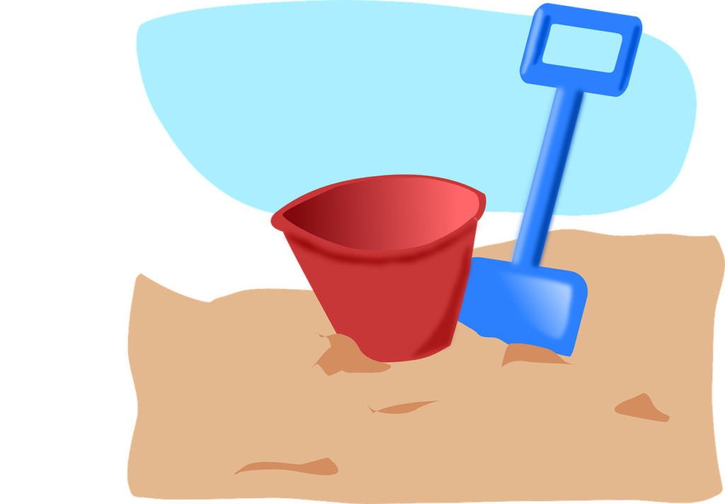 Sand, pail and bucket clipart